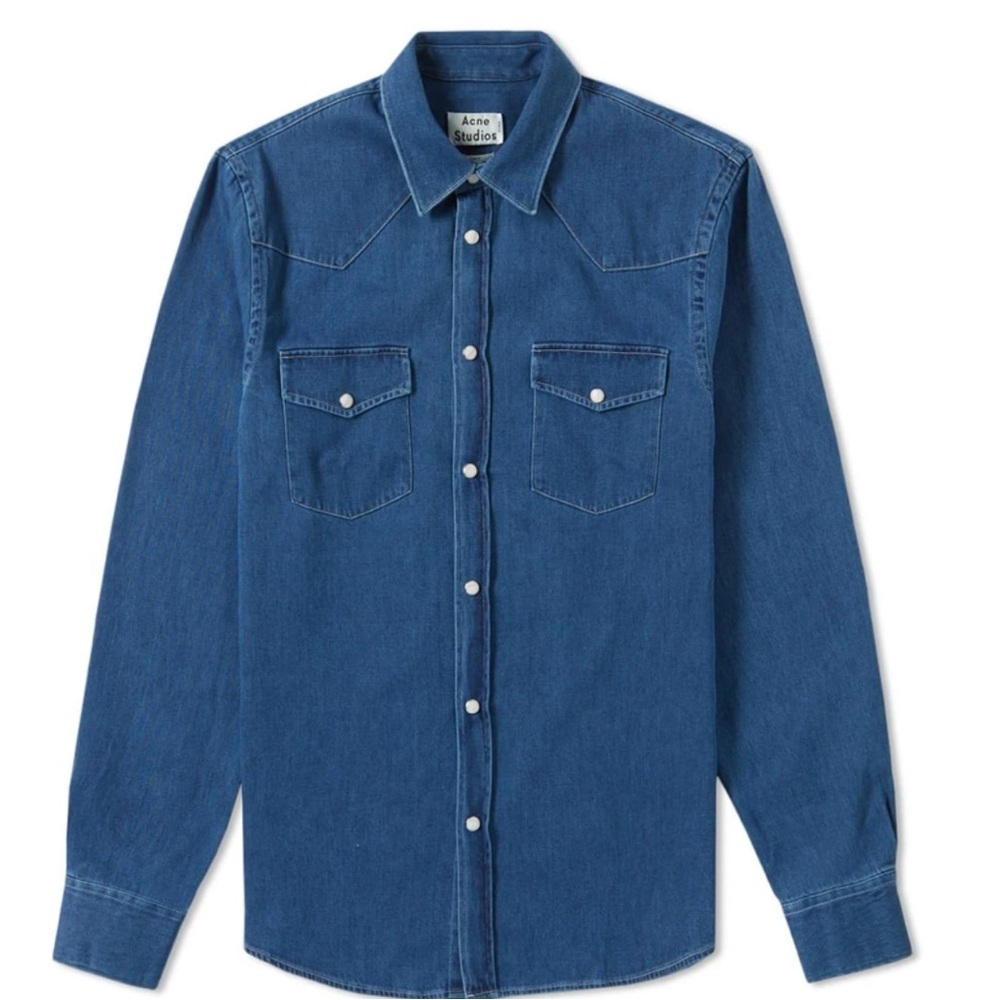 Acne studios Ewing Blue Denim Western Shirt men’s 44 slim / fits like women’s S